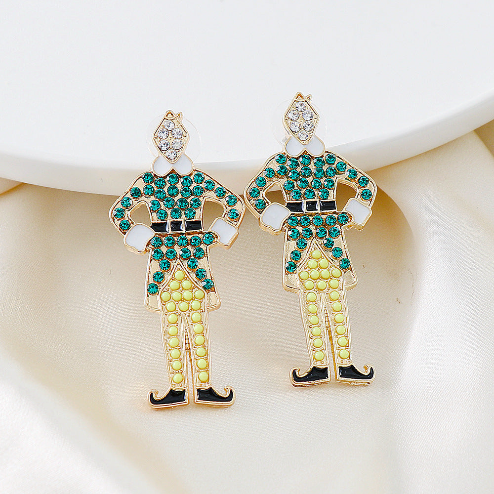 Wholesale Creative Cartoon Nutcracker Earrings